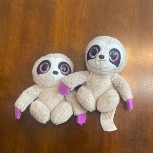 ty Sloth Mini Plush. Set of 2